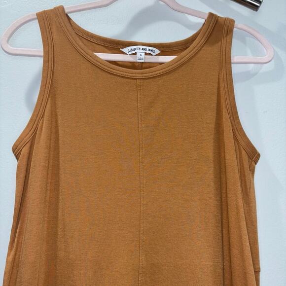 Elizabeth and James Sleeveless Cotton Midi Dress (Size Small)- Caramel/Cognac - Picture 5 of 12